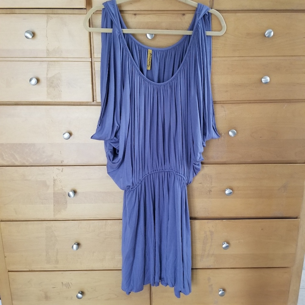 Blue grey tunic top
